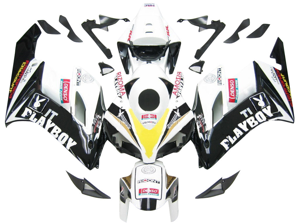 2004-2005 Honda CBR 1000 RR Noir Blanc Playboy Racing Carénages Amotopart