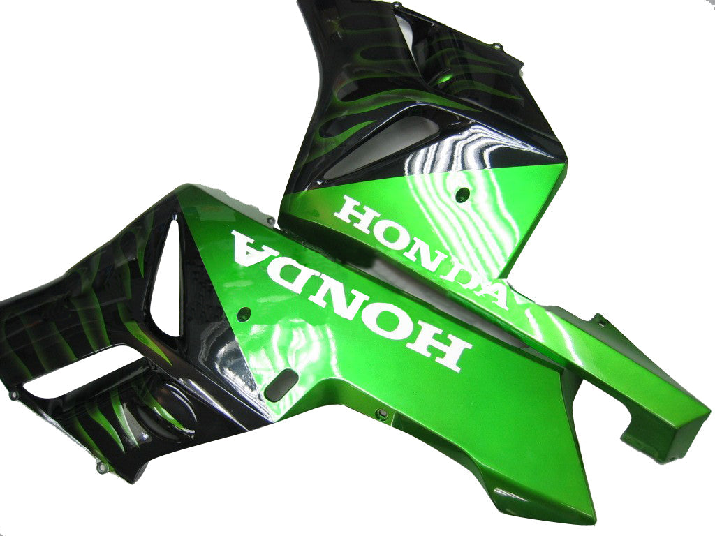 2004-2005 Honda CBR 1000 RR Black & Green Flame Racing Amotopart Fairings