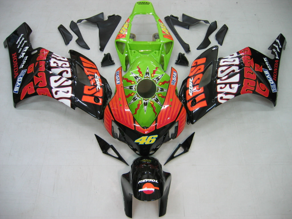 2004-2005 Honda CBR 1000 RR Zwart Groen Valentino Rossi Racing Amotopart stroomlijnkappen