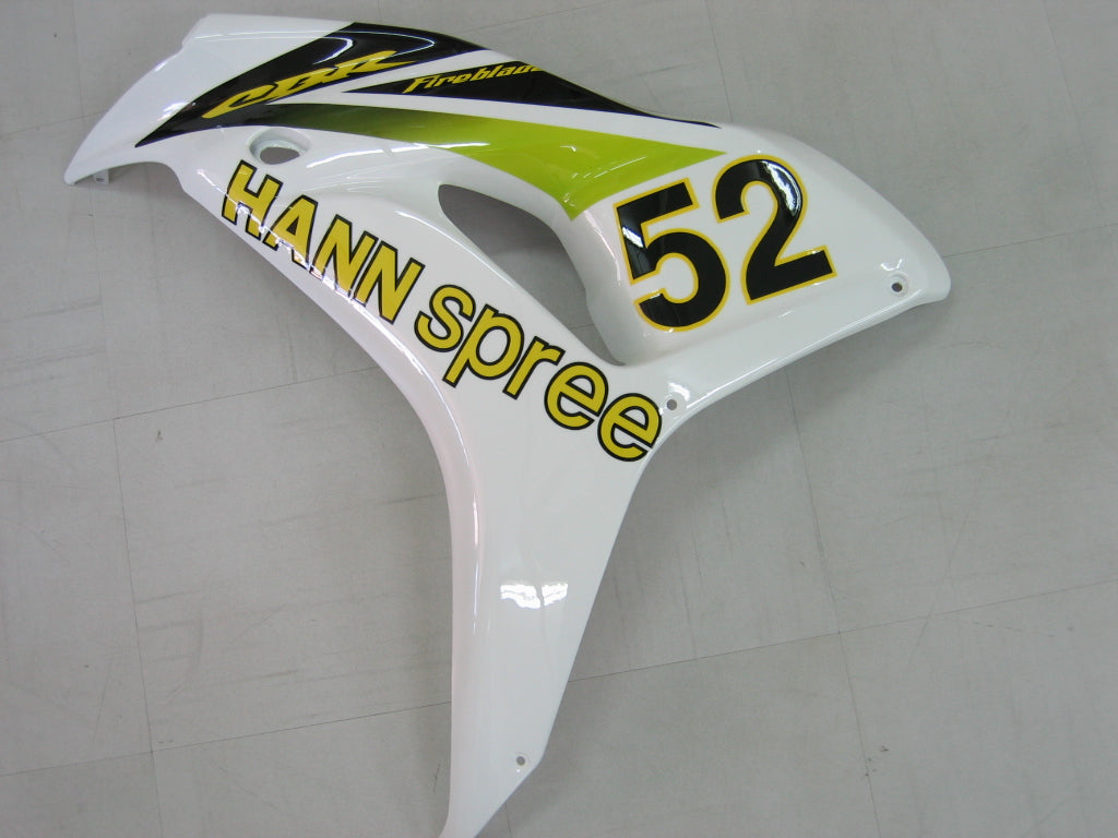 2006-2007 Honda CBR 1000 RR White No.52 Hannspree Racing Fairings Generic