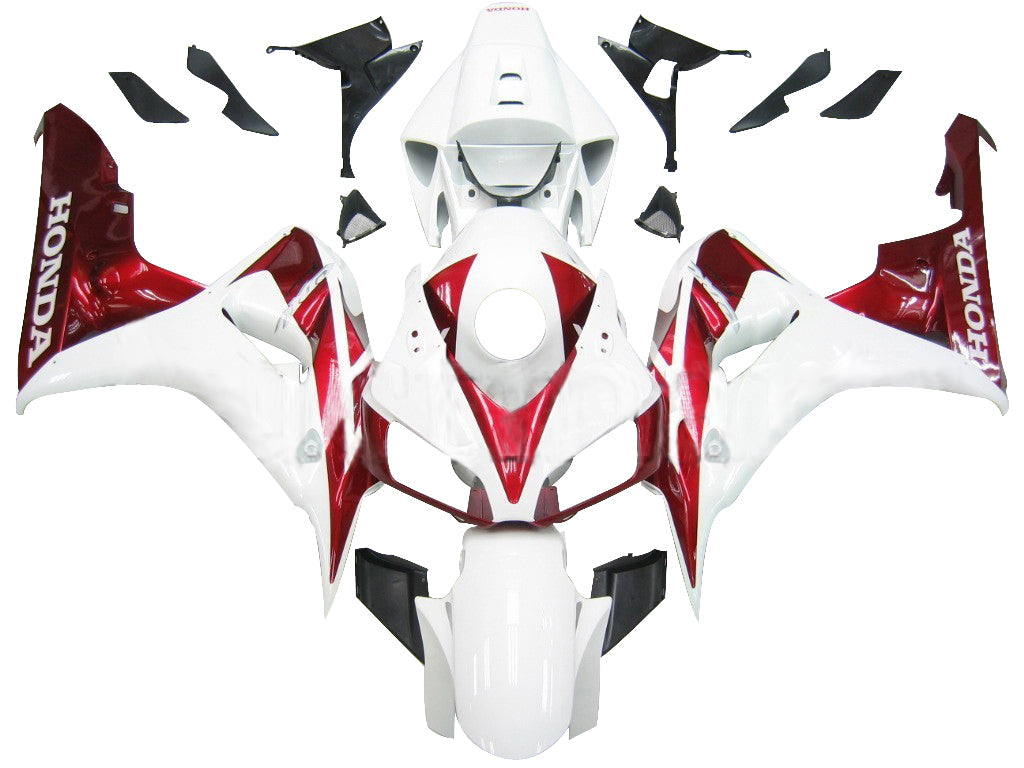 2006-2007 CBR1000RR Bodywork Fairing White ABS Injection Molded Plastics Set Generic