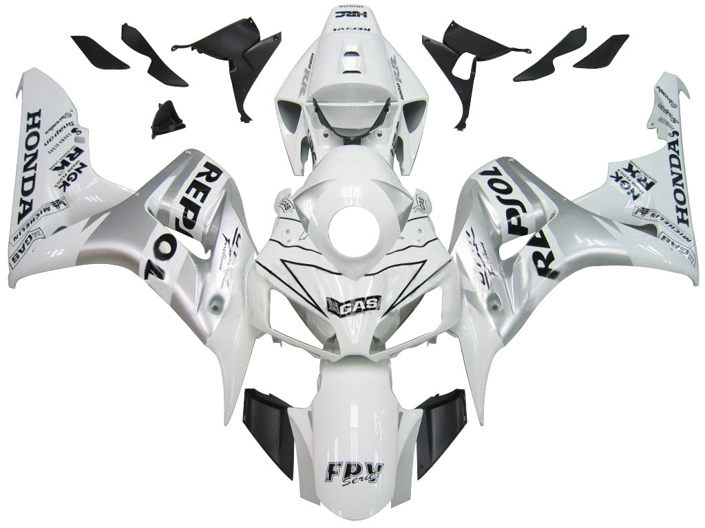 2006-2007 Honda CBR1000RR Blanc et Argent Carénages Repsol Racing Générique