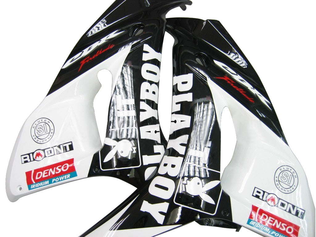 2006-2007 Honda CBR 1000 RR White & Black Playboy Racing Fairings Generic