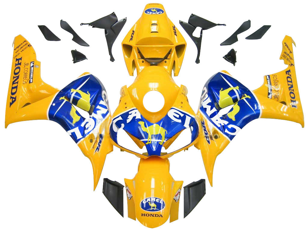 2006-2007 Honda CBR 1000 RR Yellow Blue Camel Racing Fairings Generic