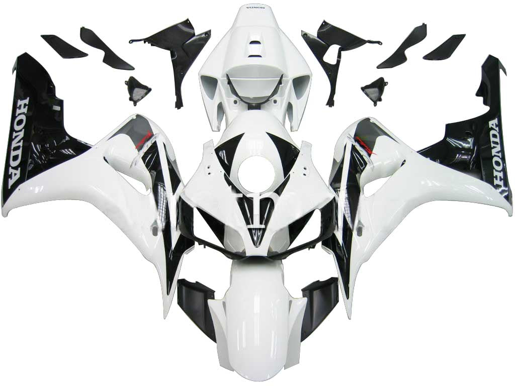 Carénage 2006-2007 Honda CBR 1000 RR Blanc et Noir CBR Racin Generic