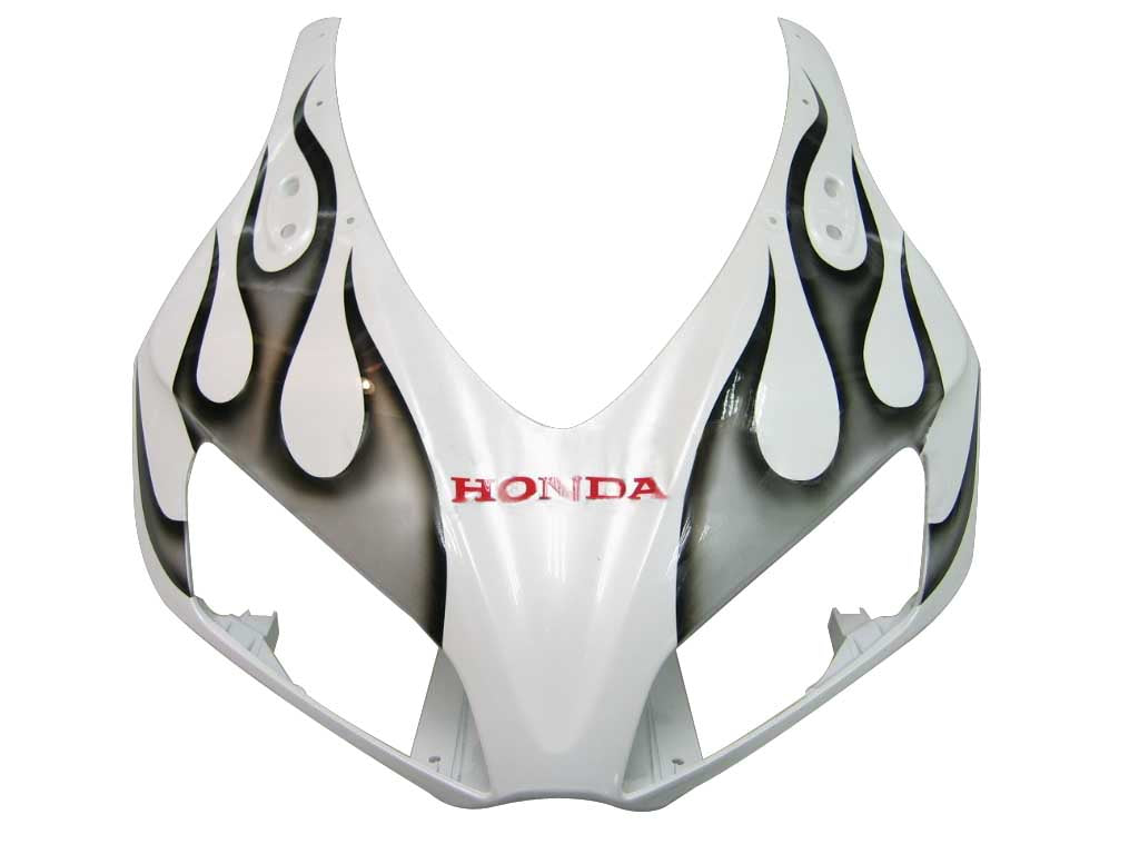 2006-2007 Honda CBR 1000 RR White and Black Silver Flame Racing Fairings Generic