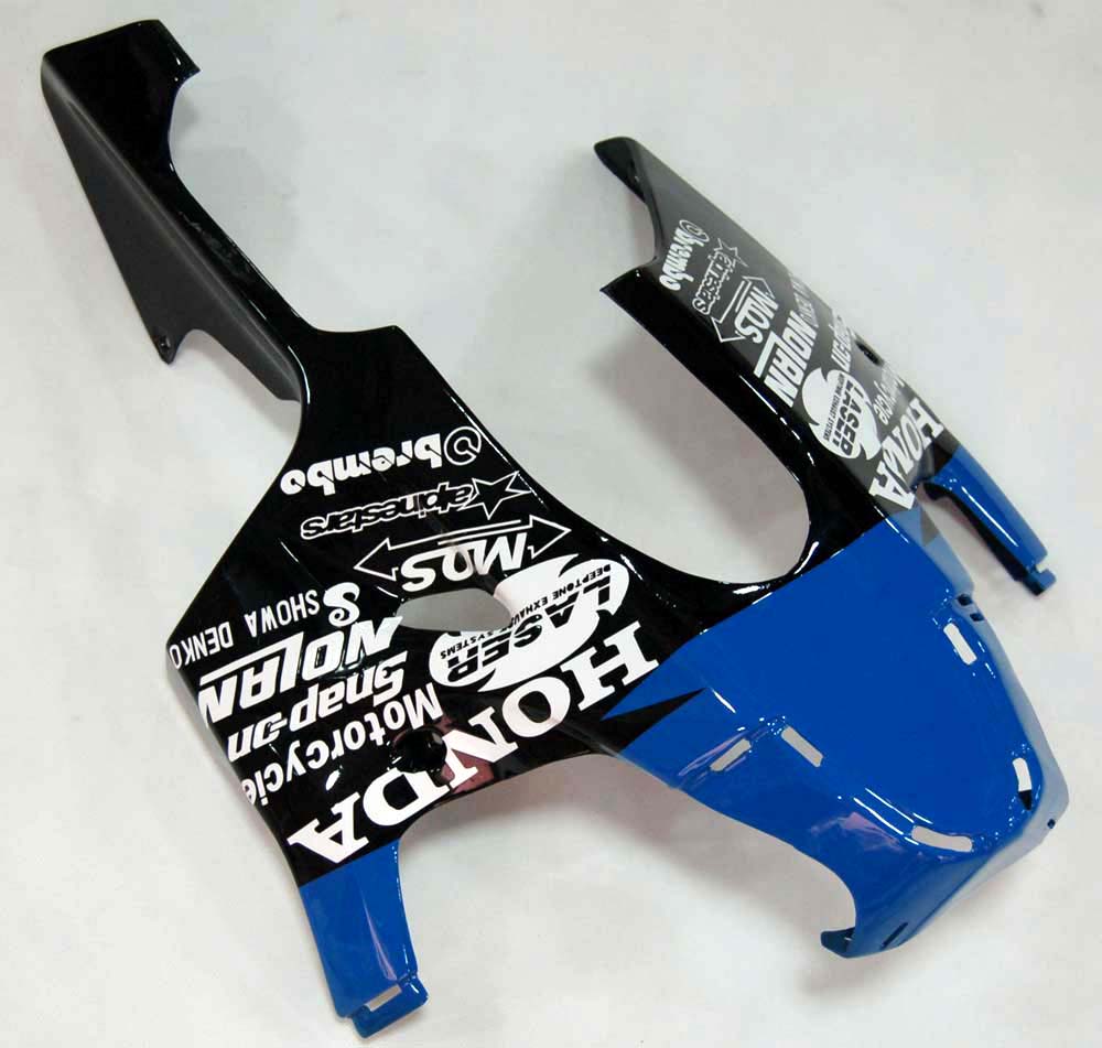 Stroomlijnkappen 2008-2011 Honda CBR 1000 RR Wit en Blauw Zwart Flame Racing Generiek