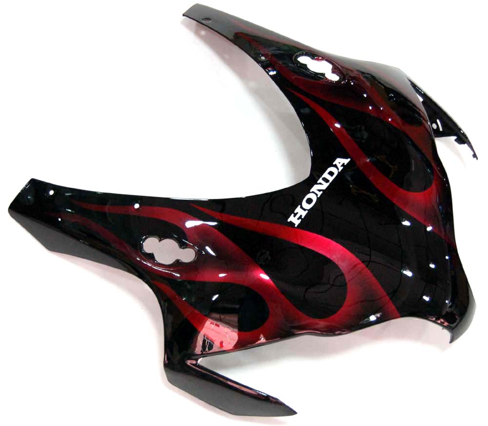 2008-2011 Honda CBR 1000 RR Black & Cherry Red Flame Racing Fairings Generic