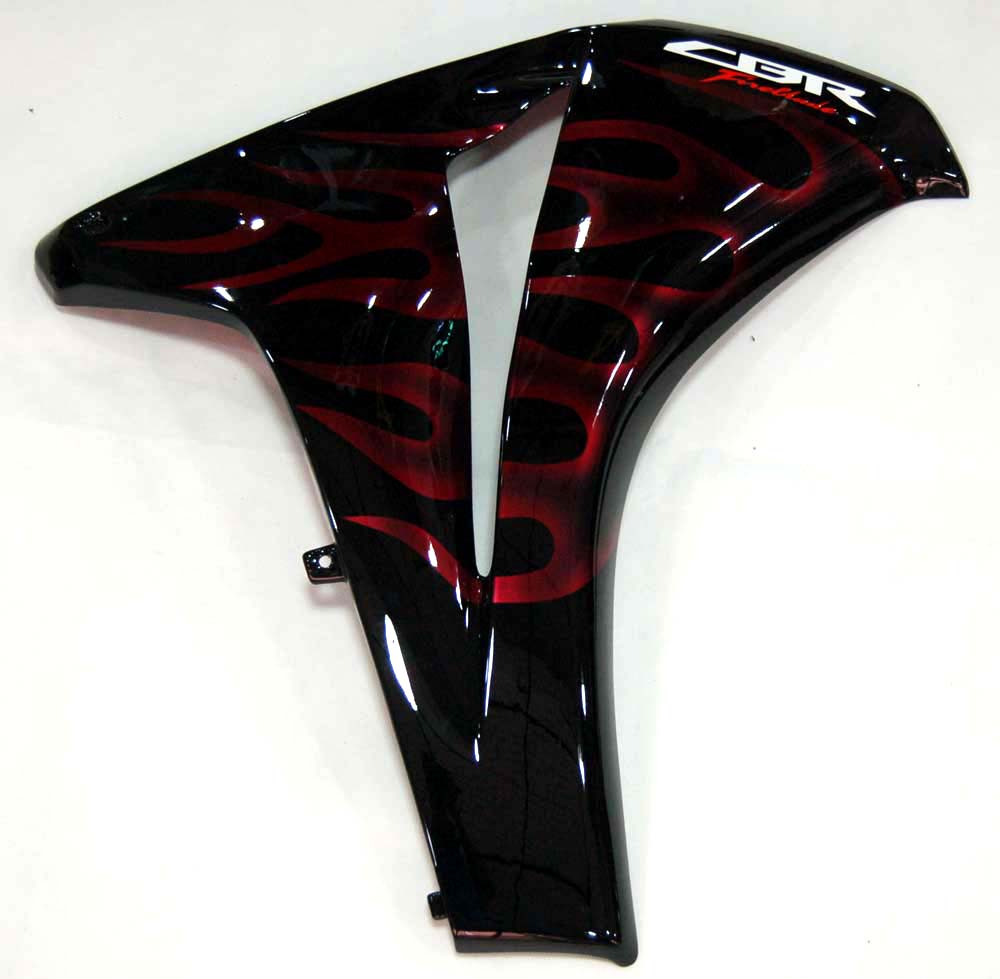 2008-2011 Honda CBR 1000 RR Black & Cherry Red Flame Racing Fairings Generic