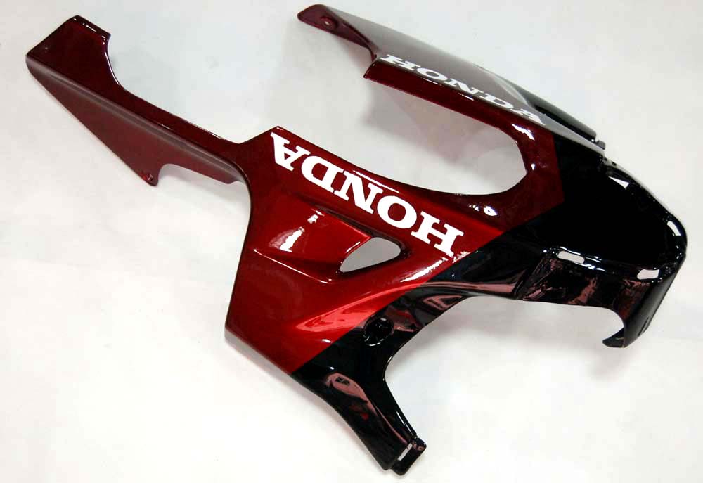 2008-2011 Honda CBR 1000 RR Zwart en Cherry Red Flame Racing stroomlijnkappen Generiek