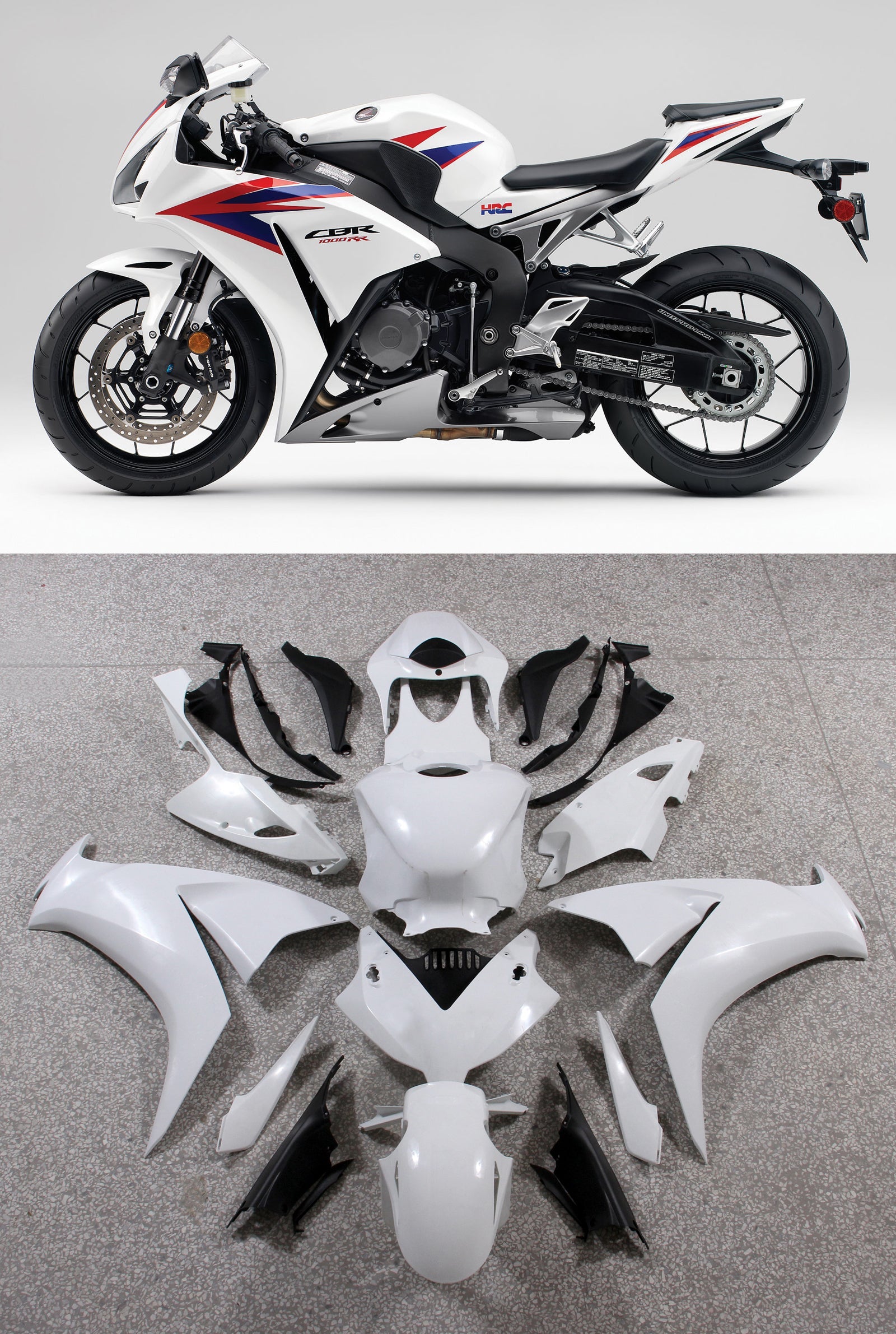 2012-2016 Honda CBR1000RR carrosseriekuip ABS spuitgegoten kunststoffen set 8 kleuren algemeen