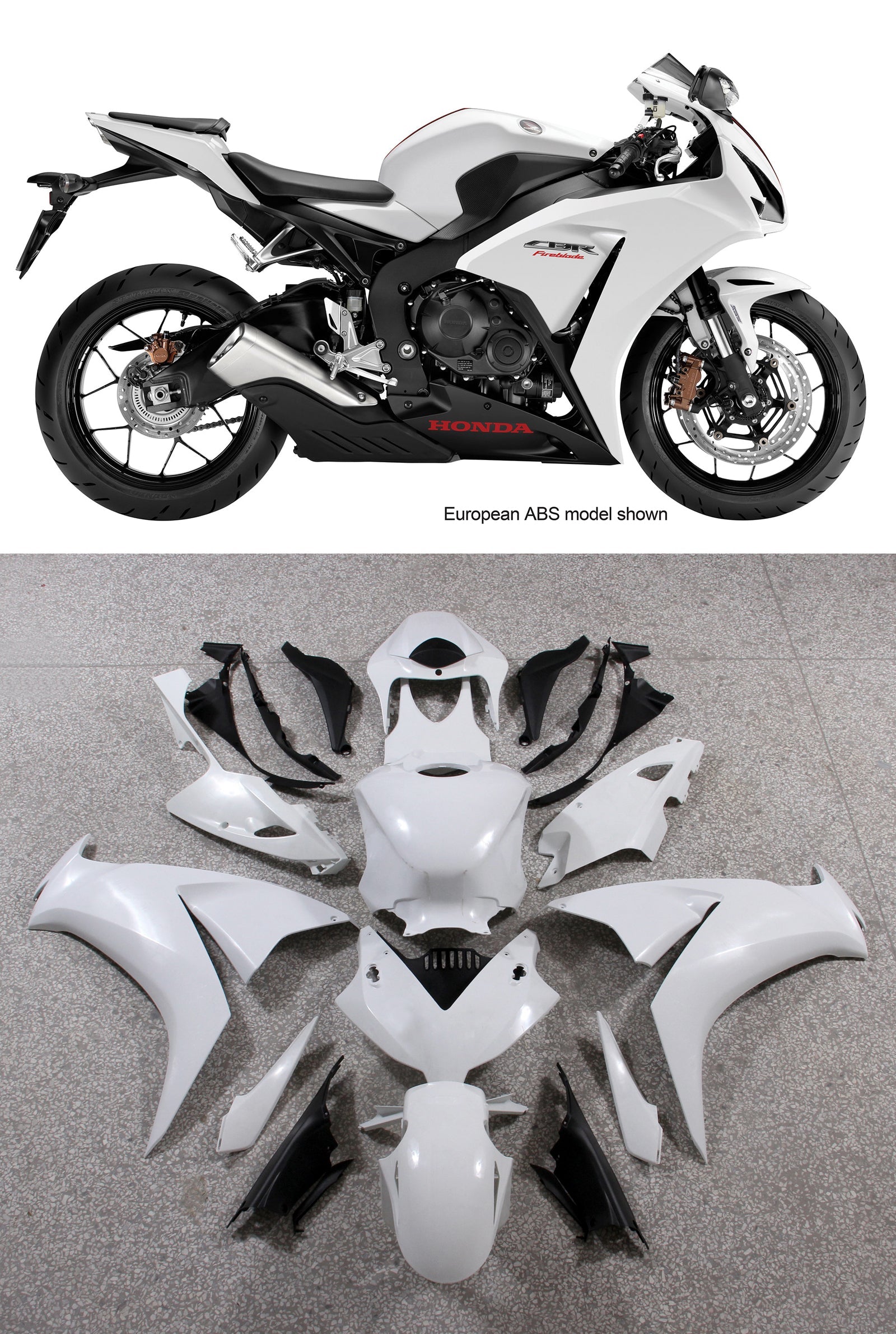 Fairings 2012-2016 Honda CBR1000RR White CBR Racing Generic