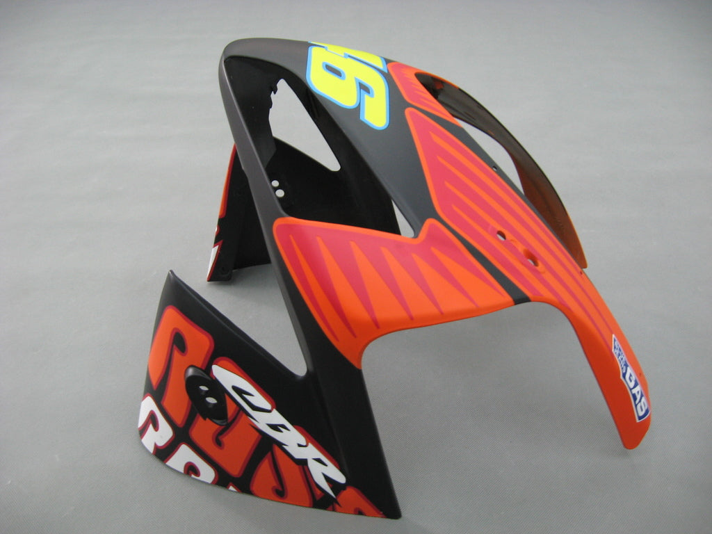 Stroomlijnkappen 2003-2004 Honda CBR 600 RR Zwart Mat Valentino Rossi Moto Racing Generiek