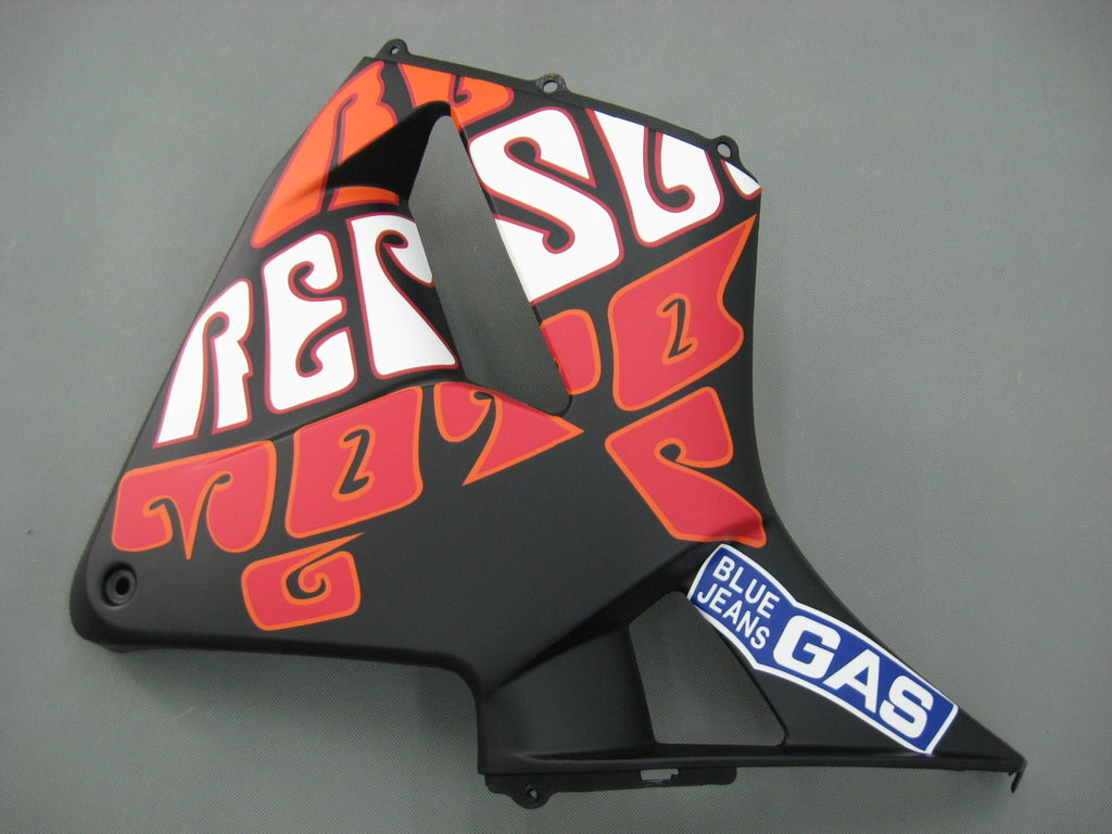 2003-2004 Honda CBR 600 RR zwart mat Valentino Rossi Moto Racing stroomlijnkappen algemeen