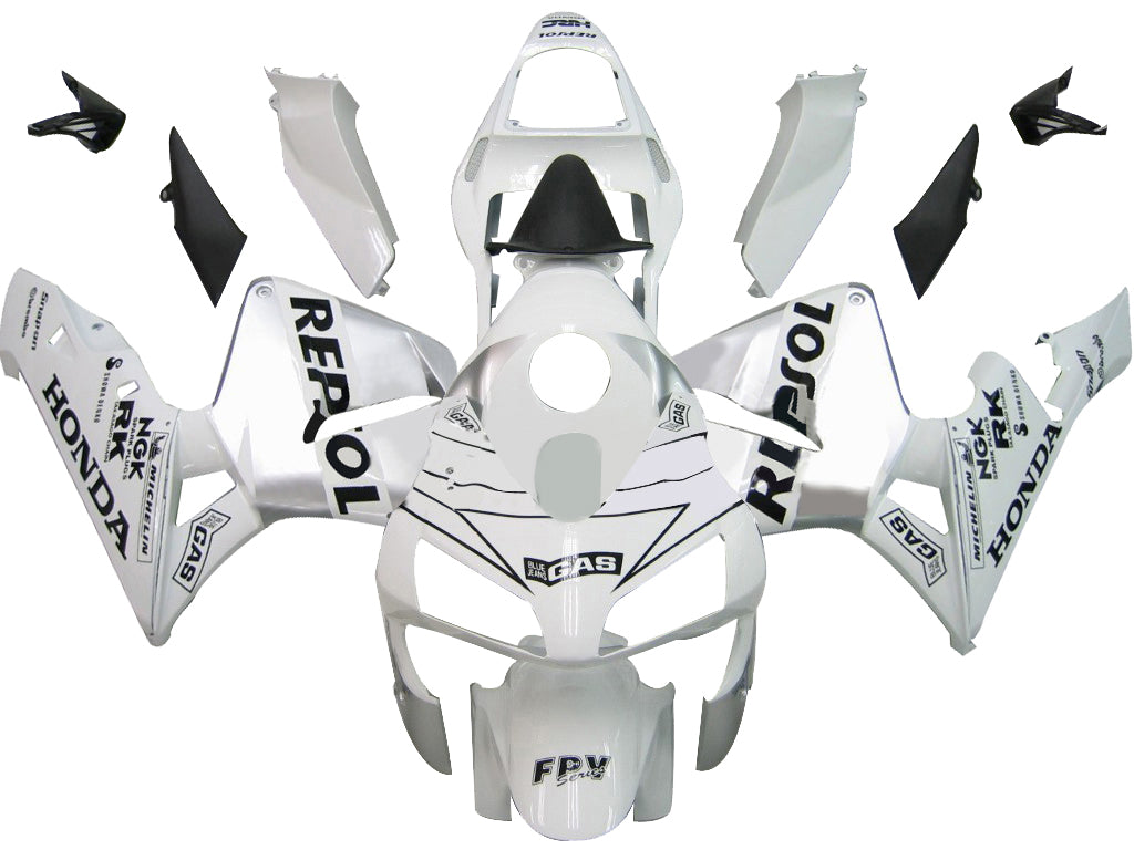 Fairings 2003-2004 Honda CBR 600 RR White & Silver Repsol Racing Generic