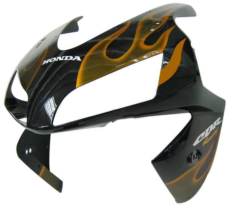 Stroomlijnkappen 2003-2004 Honda CBR 600 RR Black & Gold Flame Racing Generiek