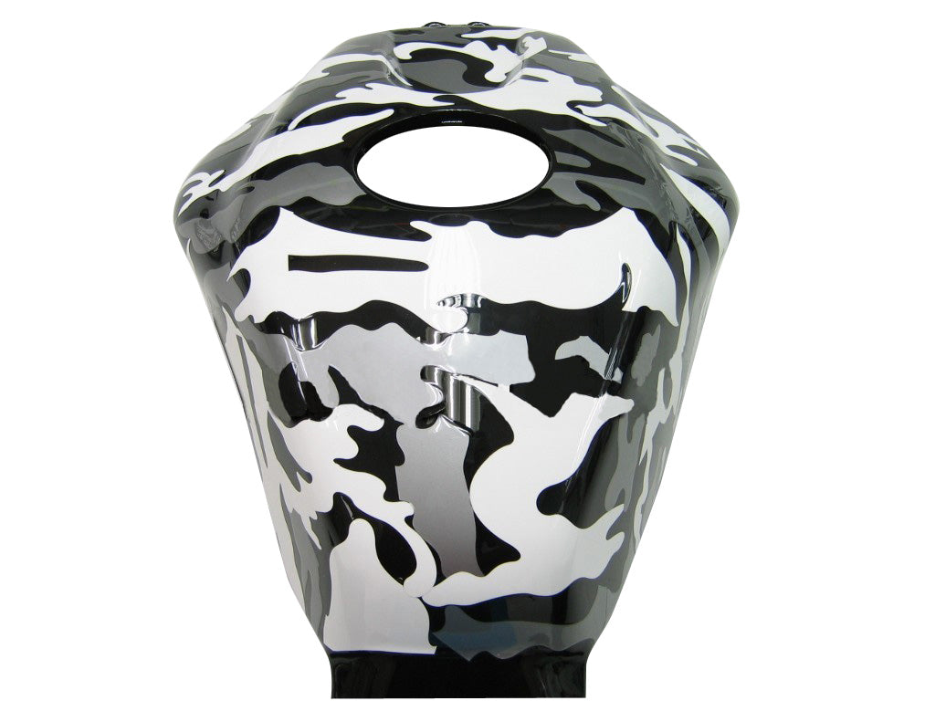 Stroomlijnkappen 2003-2004 Honda CBR 600 RR Blk Wht Zilver Camouflage Racing Generiek