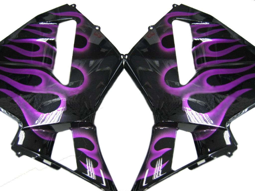 2003-2004 Honda CBR600 Fairing Black&Purple Flame Kit