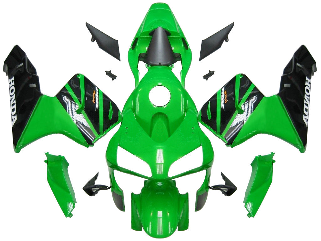 Fairings 2003-2004 Honda CBR 600 RR Green & Black CBR Racing Generic