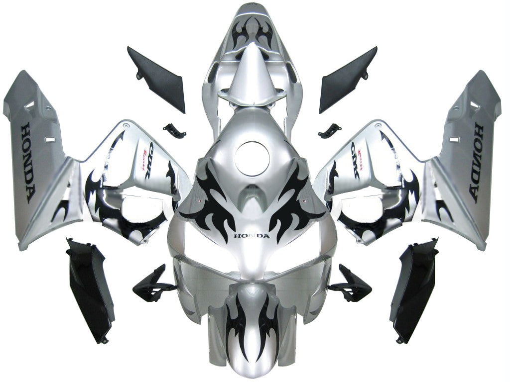 Carénages 2003-2004 Honda CBR 600 RR Argent & Noir Tribal Tatoo Racing Generic