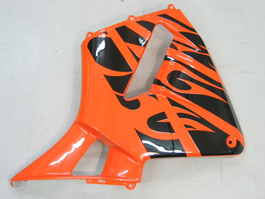 2003-2004 Honda CBR 600 RR oranje en zwarte Flame Racing stroomlijnkappen algemeen