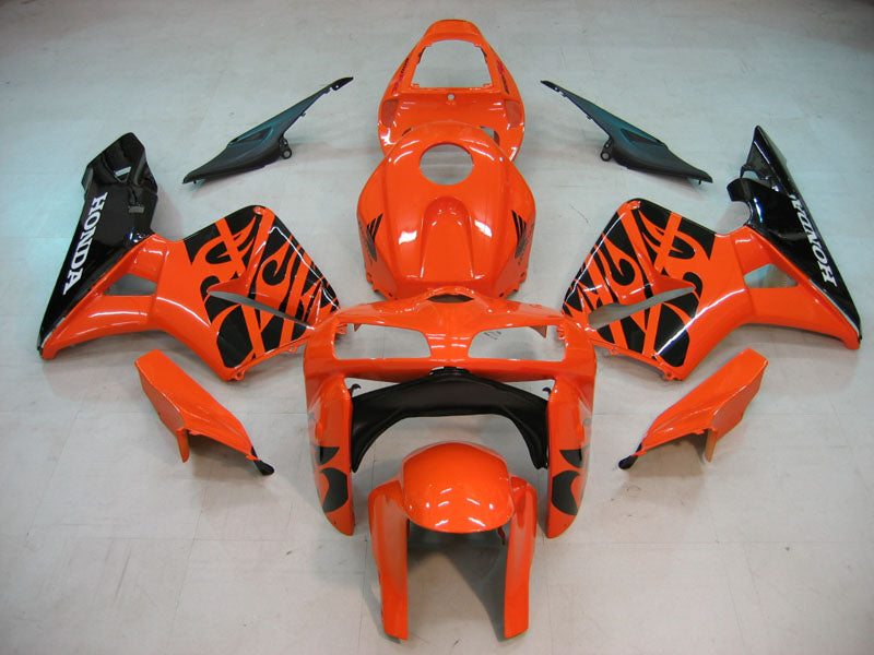 Carénages 2005-2006 Honda CBR 600 RR Orange & Noir Tribal Honda Racing Generic