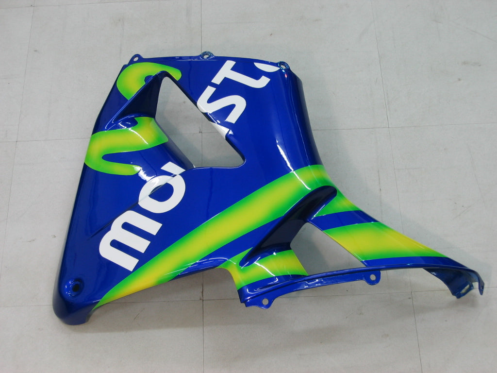 2005-2006 Honda CBR 600 RR blauw en groen Movistar Racing stroomlijnkappen algemeen