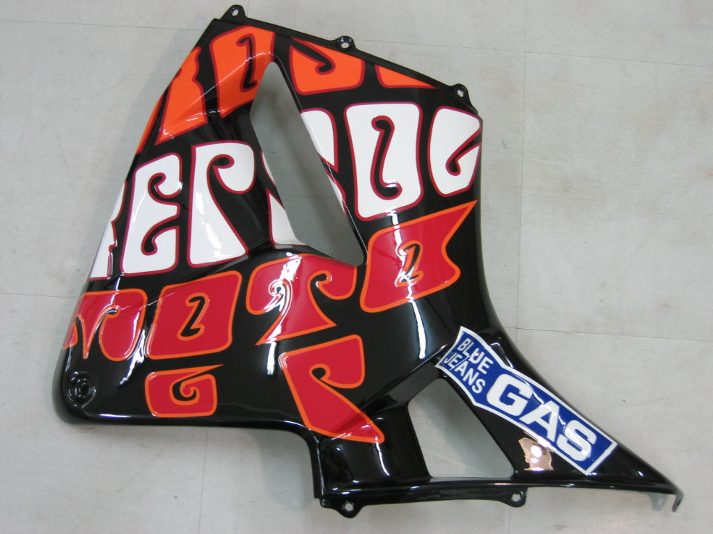 Stroomlijnkappen 2005-2006 Honda CBR 600 RR Geel Zwart Valentino Rossi Racing Generiek