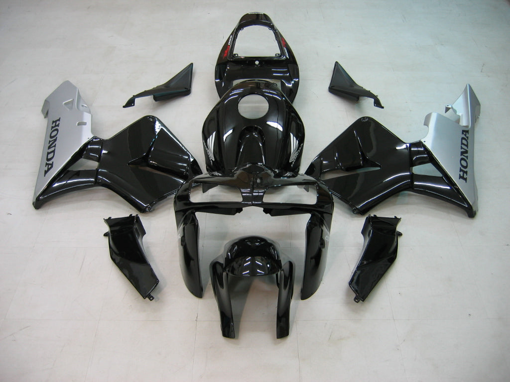 2005-2006 Honda CBR600 Fairing Black&Sliver Kit