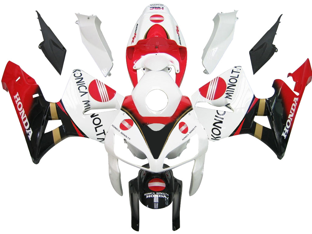 Kit de carénage blanc et rouge Honda CBR600 2005-2006