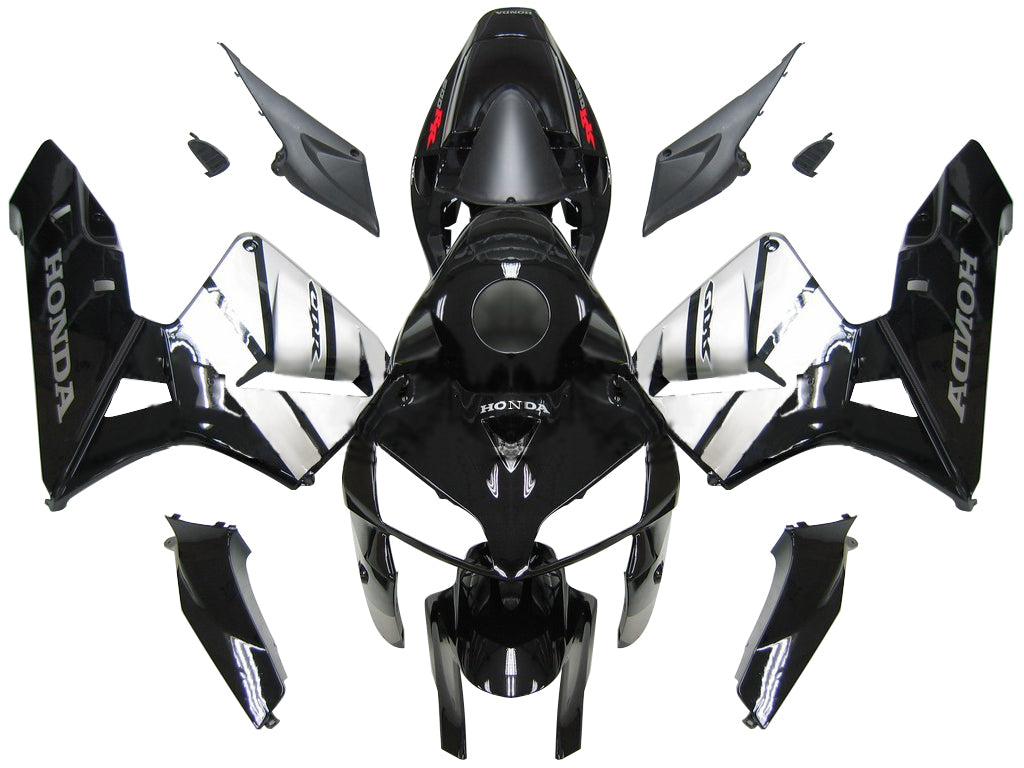 2005-2006 Honda CBR 600 RR Noir & Argent CBR Honda Racing Carénages Générique