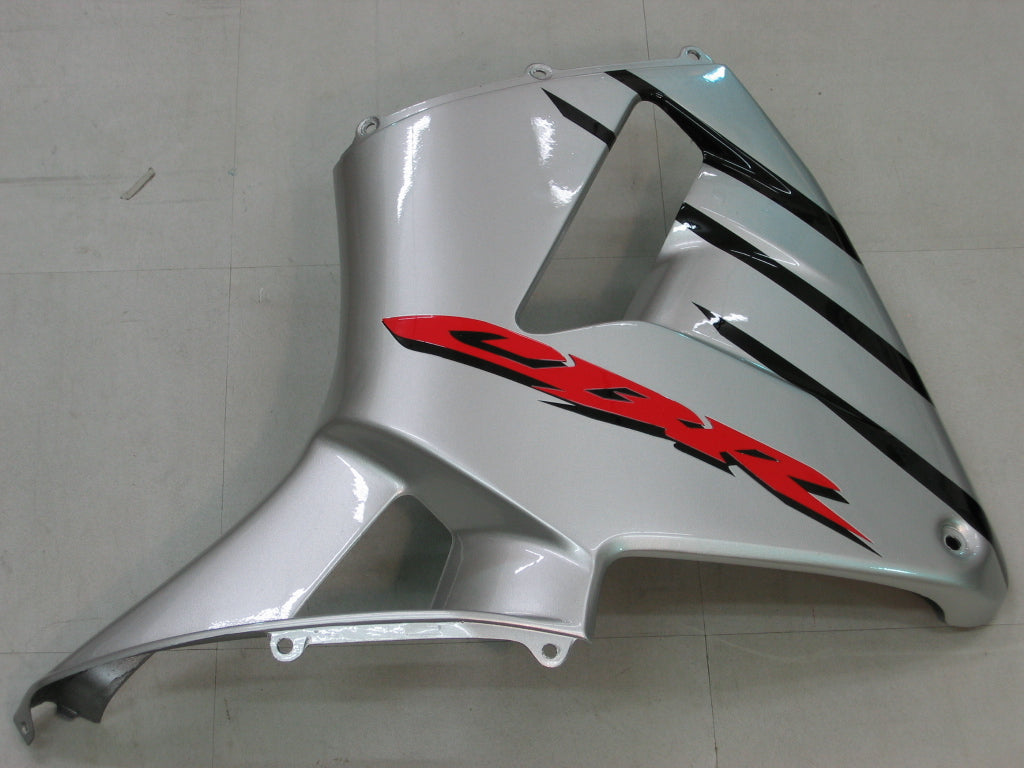 2005-2006 Honda CBR 600 RR Black & Silver CBR Racing Fairings Generic