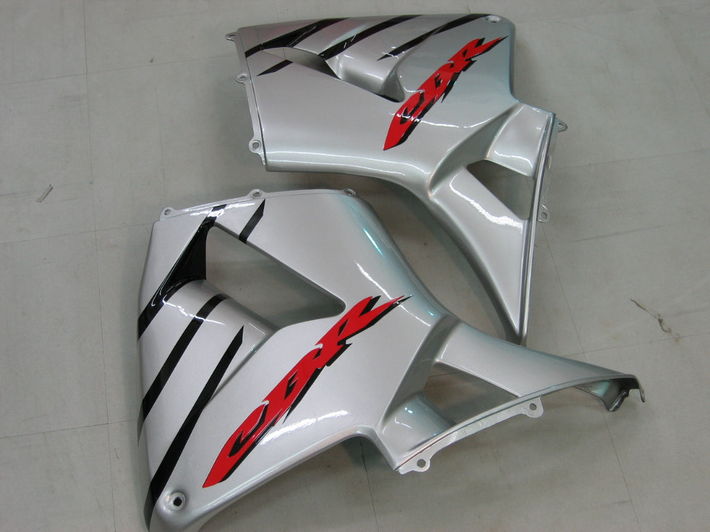 2005-2006 Honda CBR 600 RR Black & Silver CBR Racing Fairings Generic