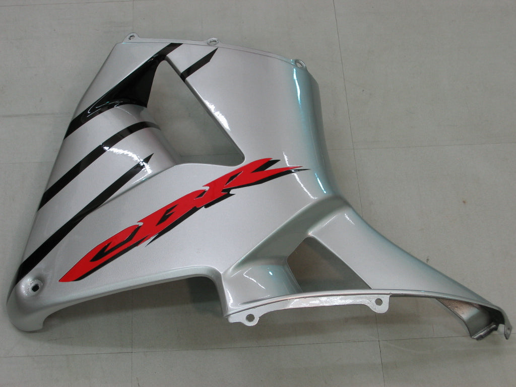 2005-2006 Honda CBR 600 RR Black & Silver CBR Racing Fairings Generic