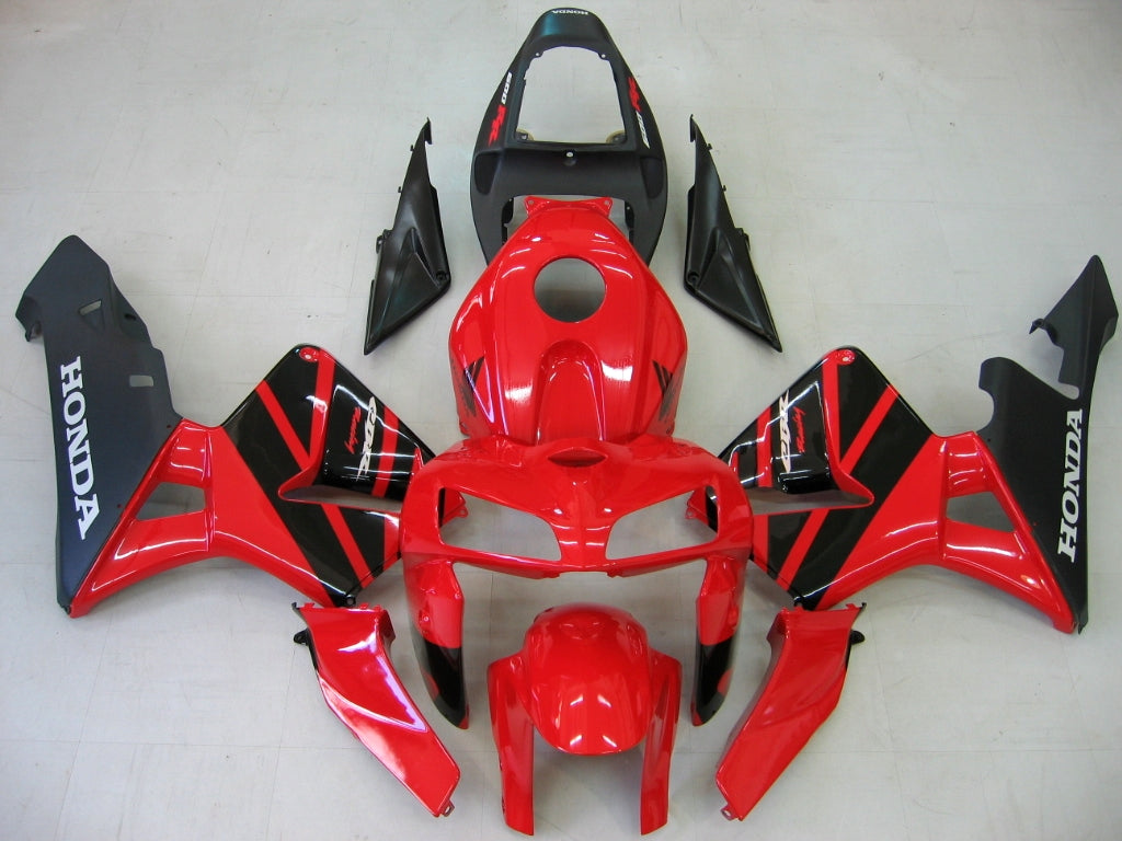 2005-2006 Honda CBR600 kuip zwart-rode set