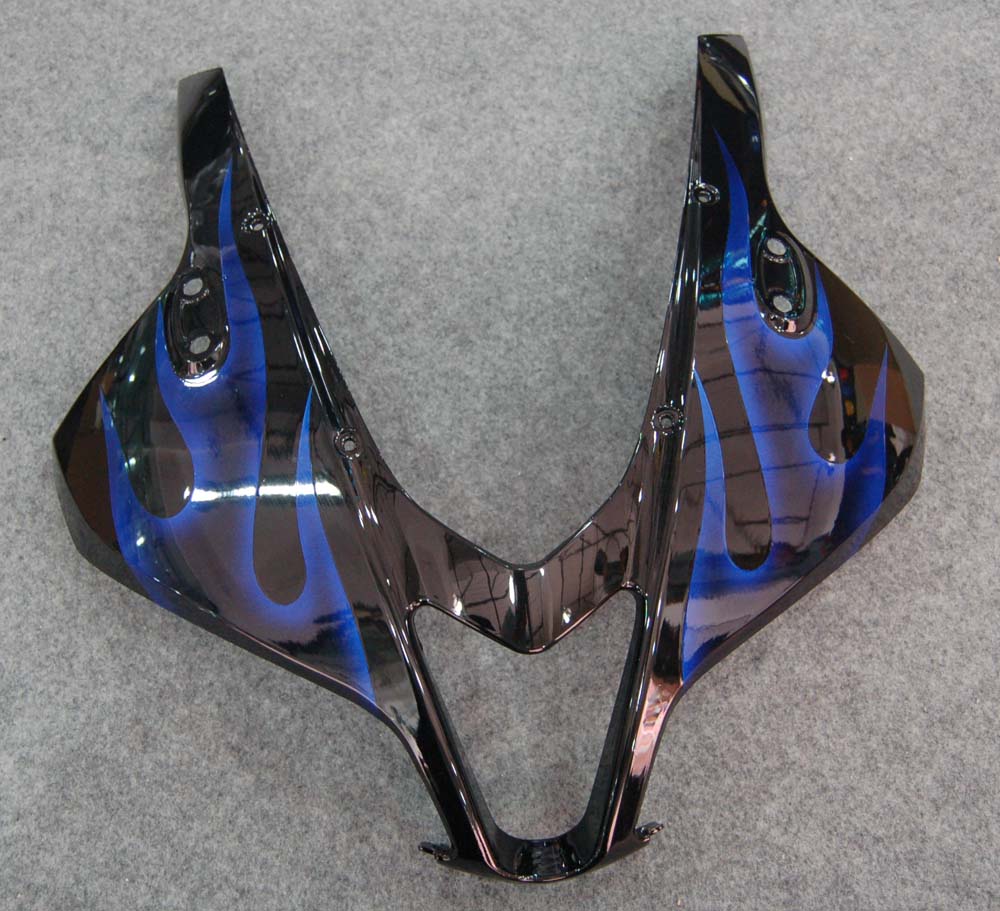 2007-2008 Honda CBR 600 RR Carénages de course flamme noire et bleue générique