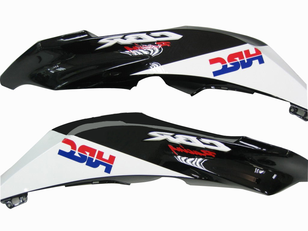 Kit de carénage Amotopart blanc et noir Honda CBR600 2007-2008