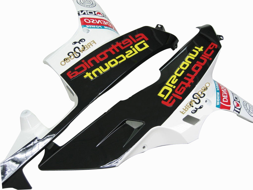 Kit de carénage Amotopart blanc et noir Honda CBR600 2007-2008