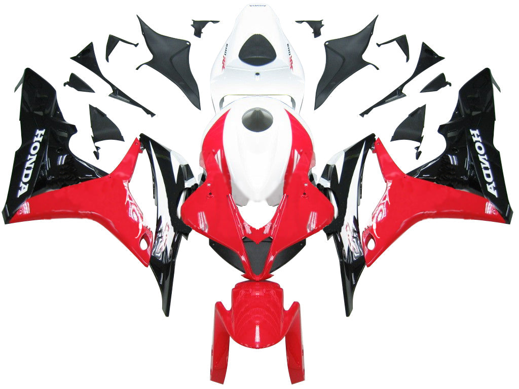 2007-2008 Honda CBR 600 RR Red White Black Honda Racing Fairings Generic