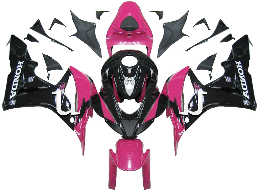 2007-2008 Honda CBR 600 RR Pink Black Honda Racing Fairings Generic