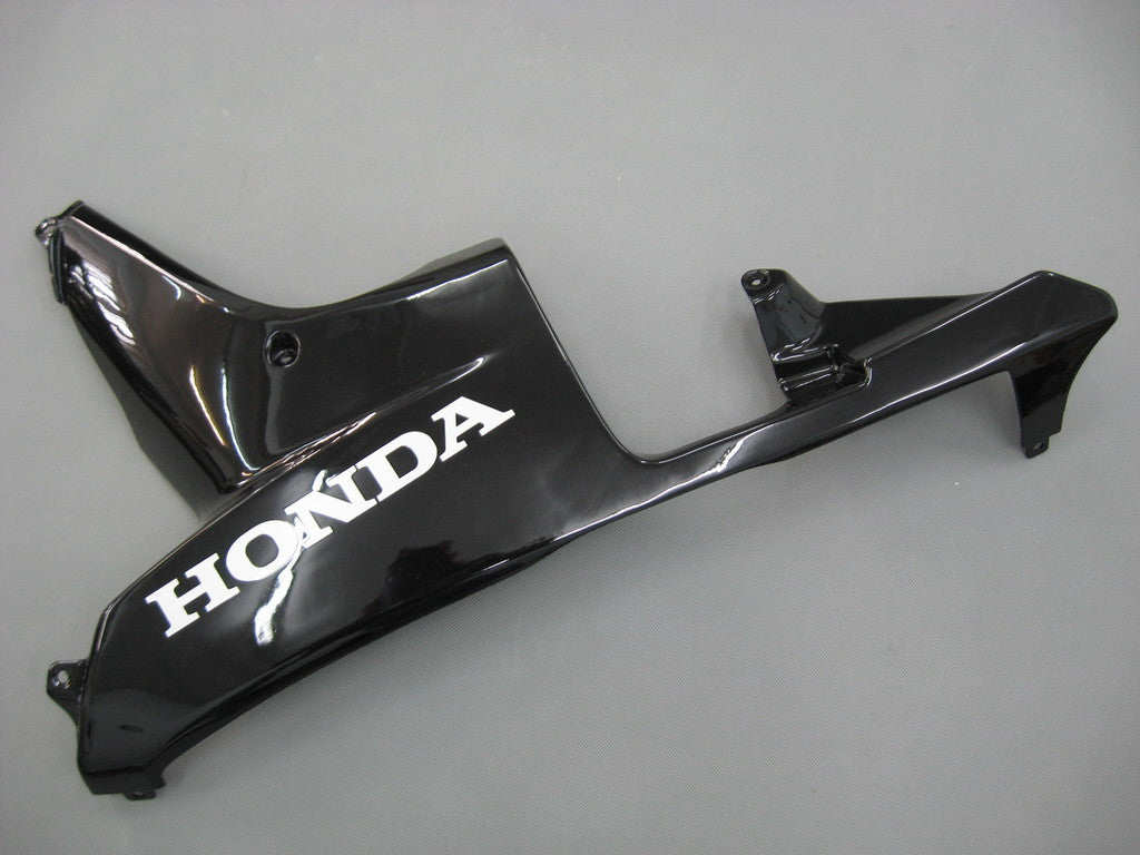 2007-2008 Honda CBR600 RR Amotopart Kit de carénage d'injection carrosserie plastique noir ABS #7