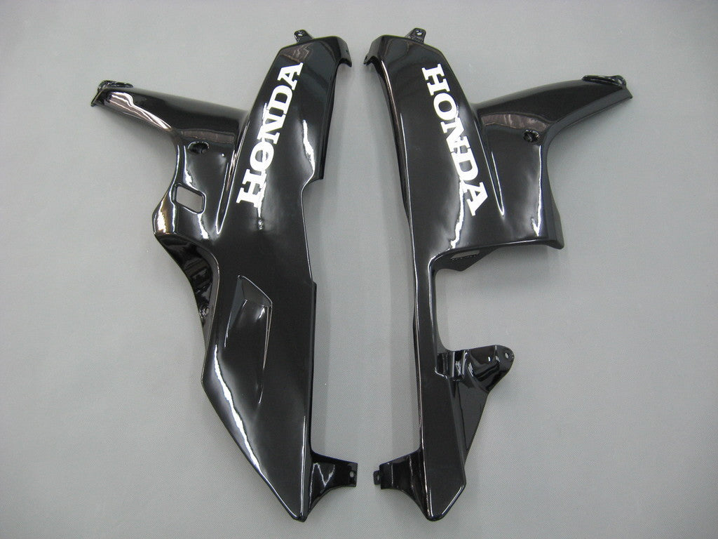 2007-2008 Honda CBR600 RR Amotopart Kit de carénage d'injection carrosserie plastique noir ABS #7