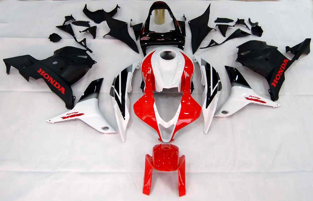 2009-2012 Honda CBR 600 RR Red White Black CBR Racing Fairings Generic