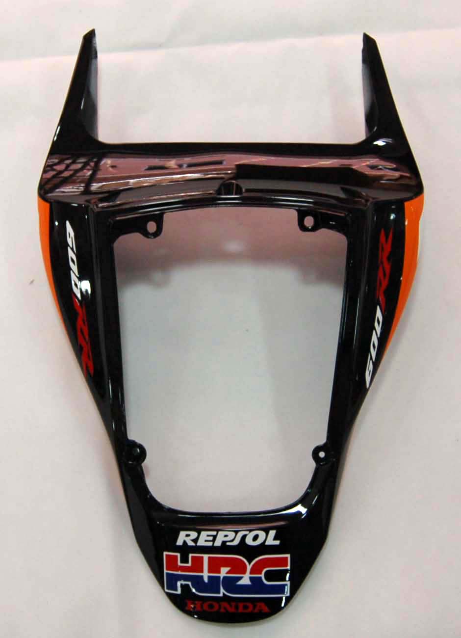 2009-2012 Honda CBR 600 RR zwart en oranje Repsol Racing stroomlijnkappen algemeen