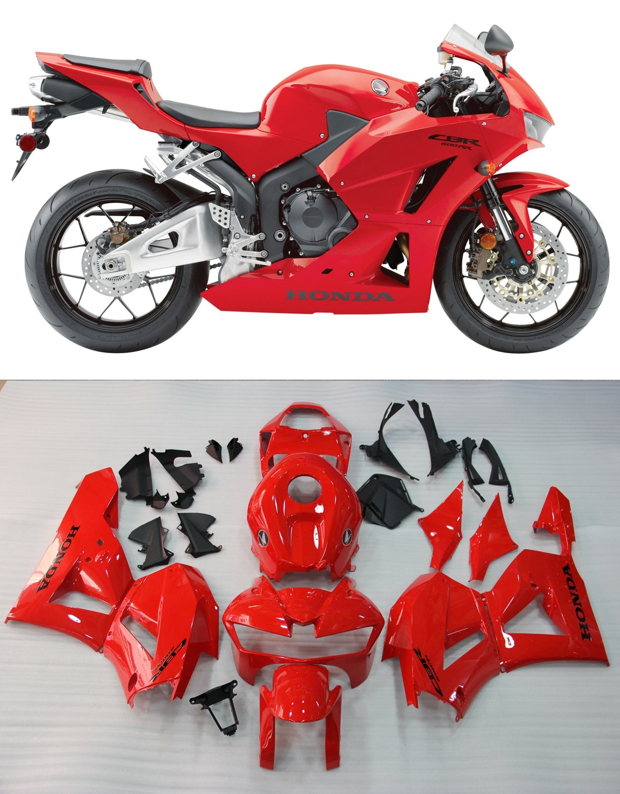 Carénages génériques Honda CBR600RR noirs CBR 2013-2023