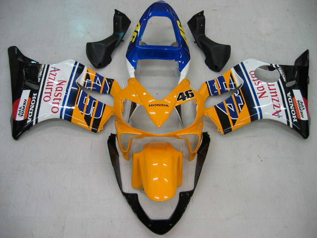 2001-2003 Honda CBR 600 F4i geel nr. 46 Azzurro Racing stroomlijnkappen algemeen