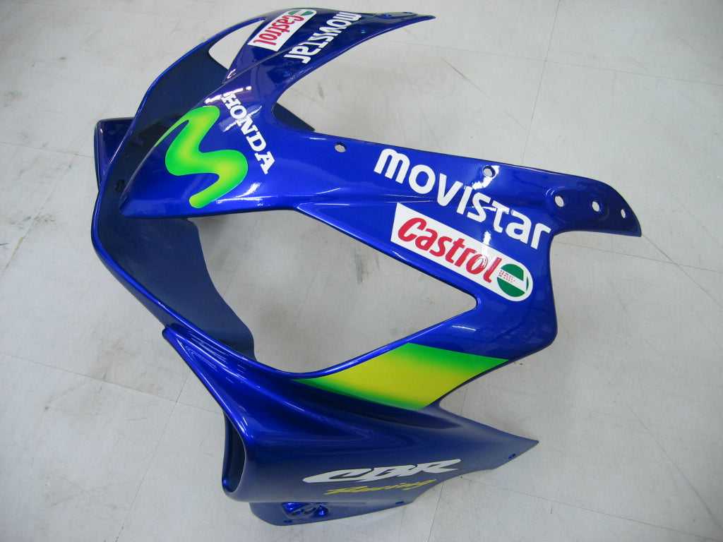 2001-2003 Honda CBR 600 F4i blauw en groen Movistar Racing stroomlijnkappen algemeen