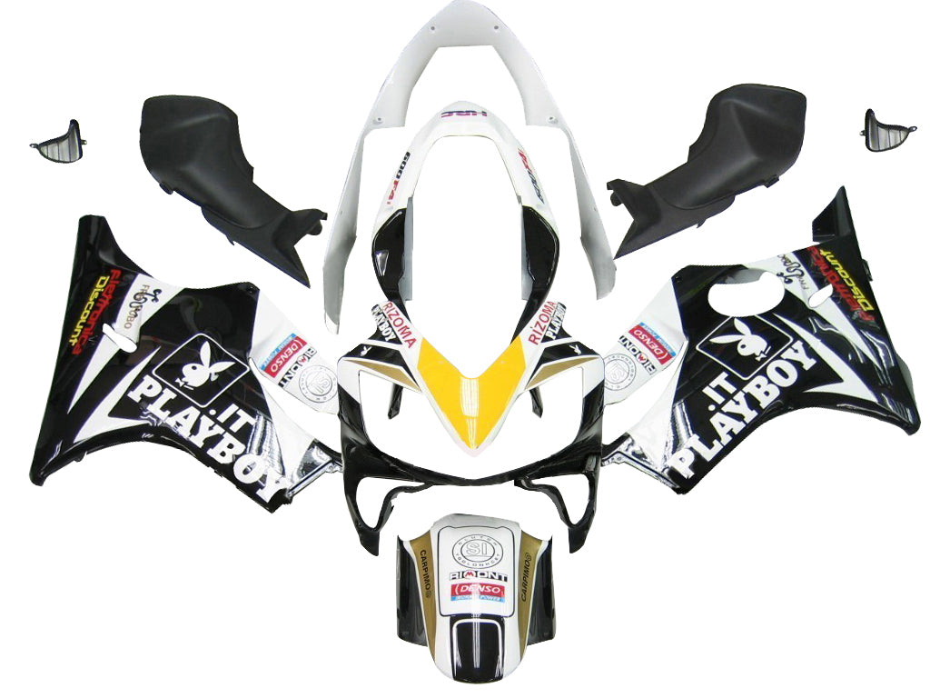 2004-2007 Honda CBR 600 F4i zwarte Playboy Racing stroomlijnkappen algemeen