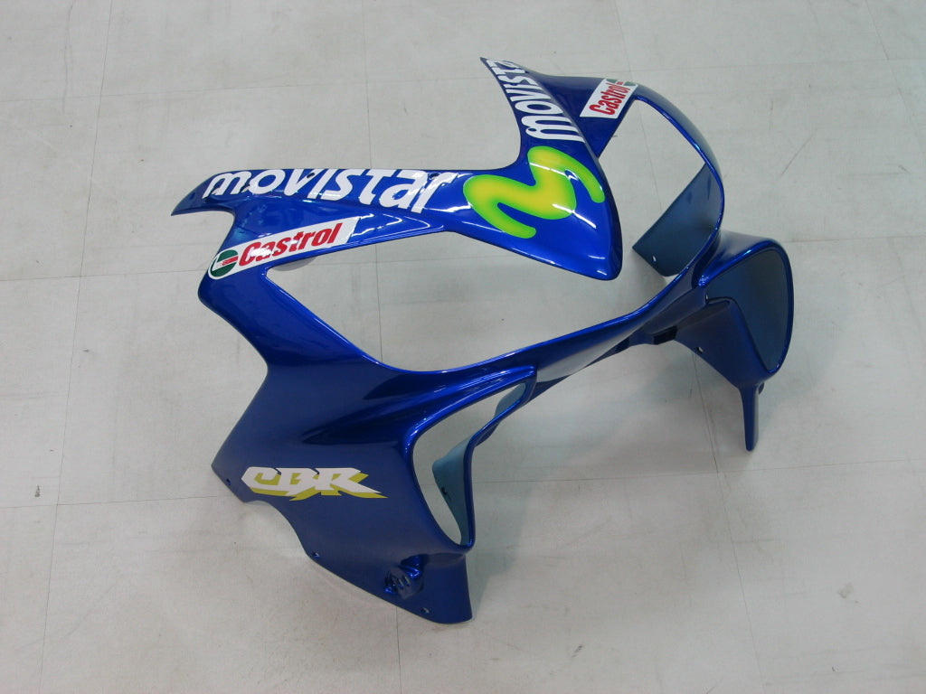 2004-2007 Honda CBR 600 F4i blauw en groen Movistar Racing stroomlijnkappen algemeen