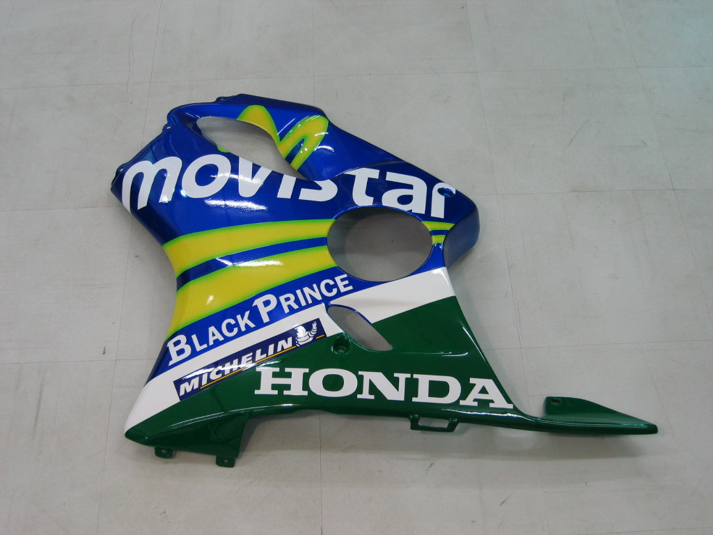 2004-2007 Honda CBR 600 F4i blauw en groen Movistar Racing stroomlijnkappen algemeen